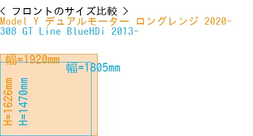 #Model Y デュアルモーター ロングレンジ 2020- + 308 GT Line BlueHDi 2013-